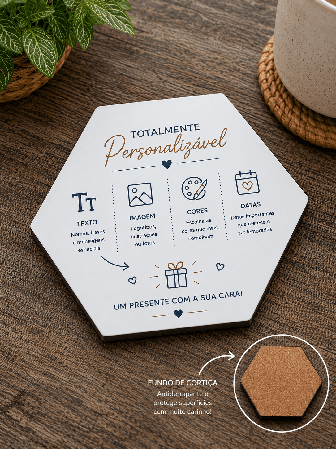 Placa de Boas-Vindas em Madeira Personalizada | Nomes e Data | Letras 3D